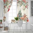 thumbnail image 5 of Fsddascl Beige Christmas Blackout Curtains for Bedroom/Living Room, Thermal Insulated Kitchen Curtains, Snowman Xmas Tree Elk Poinsettia Grommet Darkening Window Treatment Drapes 27.5"x39"x2, 5 of 6