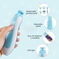thumbnail image 2 of Lima de uñas para bebés - Cortauñas eléctrico para bebés con luz LED frontal - Seguro y silencioso, cortador de uñas para bebés con 6 cabezales de pulido para recién nacidos y niños pequeños, 2 of 6