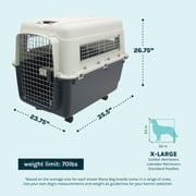 SportPet Designs Airline Approved Plastic Dog Kennel with Wheels, X-Large