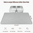 thumbnail image 6 of Cat Litter Mat XXL Extra Large 50 X 35 Silicone Mat Litter Trapping Mat For Scatter Control Soft On Kitty Paws Easy To Clean Grey, 6 of 7