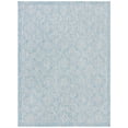 thumbnail image 2 of Safavieh Courtyard Amber Damask Indoor/Outdoor Area Rug, Aqua/Gray, 8' x 11', 2 of 11