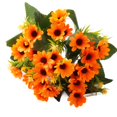 thumbnail image 2 of Artificial Daisy Flowers with Orange Petals, Fake Flowers for Home Decor, Fall Decoration 1 Set, 2 of 4