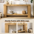 thumbnail image 2 of CQSXDA 63 Inch Farmhouse Console Table with Beaded Trim and Storage Shelf – Narrow Entryway Table for Living Spaces, 2 of 6