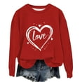 thumbnail image 6 of YUNAFFT Valentine Print Round Neck Long Sleeve Soft Stretch Casual Sweatshirt for Women, 6 of 6