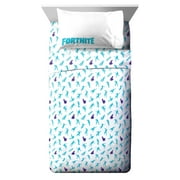 Fortnite Boogie Kids 4-Piece Full Sheet Set, Microfiber, Blue, Epic Games, Gaming Bedding