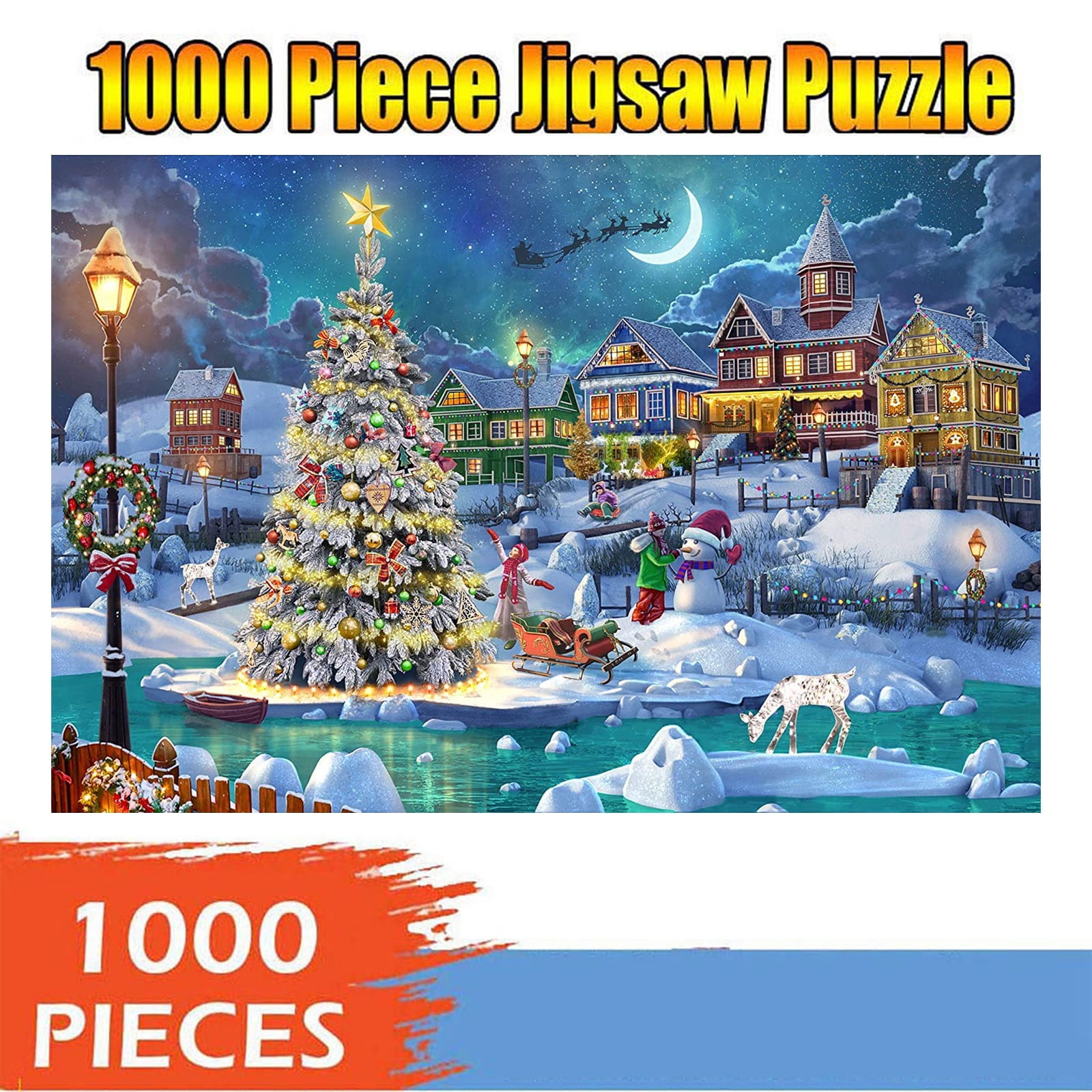 New Puzzle Christmas Landscape Jigsaw 1000 Piece Pieces Educational puzzle Gift 