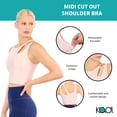 thumbnail image 5 of Kadi Women's Midi Cut Out Shoulder Bra, Pearl Pink, Large, 5 of 7