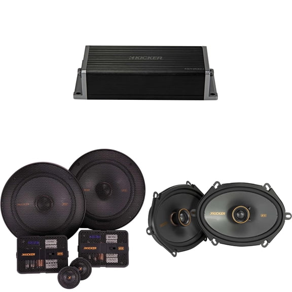 Kicker 47KEY2004 4-Channel DSP Smart Amp w/ 51KSS 6.5" & 6x8" Audio Upgrade Bundle