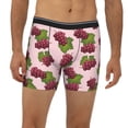 thumbnail image 2 of Men'S Boxer Briefs, Cute Grape Purple Green Soft And Breathable Mens Underwear Boxer Briefs With Widen Waist, 2 of 2