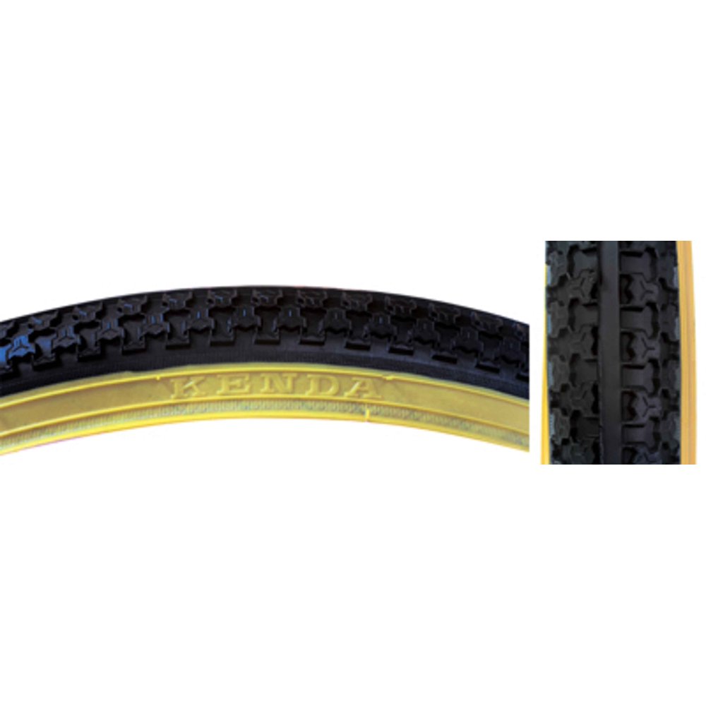 Sunlite K53 Street Bike Bicycle Tire 26x1.75 Black/Gum Raised Center