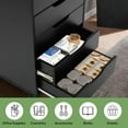 thumbnail image 6 of TUSY Vertical File cabinets with Caster Wheels for Home Office, Black, 6 of 16