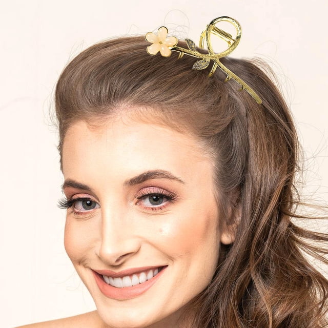 ADDHAT Clip Garra Metálico Dorado Para Ideal Para Diario Y Fiestas