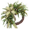 thumbnail image 1 of Half Coverage Wreath  15 Inch Spring Wreaths for Front Door Outside Artificial Wreath for Summer  Welcome Front Door Wreath for Farmhouse, 1 of 7