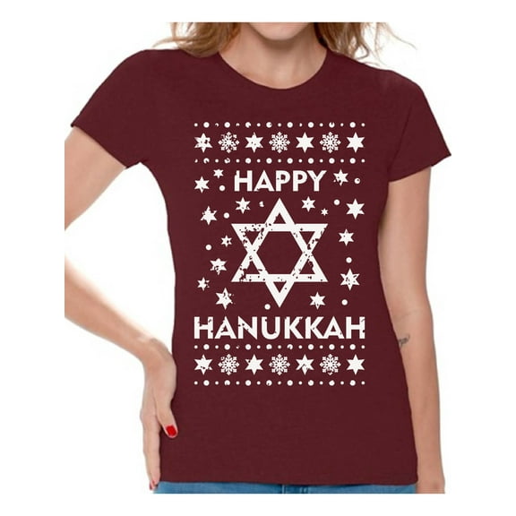 Awkward Styles Hanukkah T-Shirt David's Star Shirts for Women