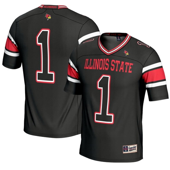Men's GameDay Greats #1 Black Illinois State Redbirds Endzone Football Jersey