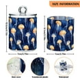thumbnail image 5 of Yayeee 2 Pack Qtip Holder Bathroom Cotton Swab Canister with Lid Clear Dispenser Set, Watercolor Yellow Jellyfish Pattern, 5 of 6