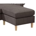thumbnail image 5 of Poundex Furniture Fabric Reversible Sofa Sectional Set in Tan Brown Color, 5 of 6