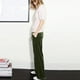 high waisted army green pants