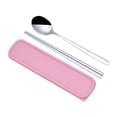 thumbnail image 1 of Reusable Travel Utensils, Portable 304 Stainless Steel Chopsticks Spoon Set Dinnerware with Storage Box, Eco-friendly Camping Silverware Set, Dishwasher Safe, 1 of 8