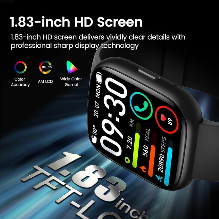 Smart Watch Fits for Android and iPhone, Smartwatch for Women Men