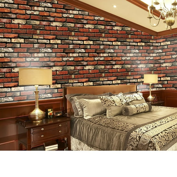 Qixi Brick Wallpaper Peel and Stick Wallpaper Brick Self Adhesive Wallpaper Stick and Peel Removable Wallpaper Brick Look Wallpaper Red Brick Paper Red Clearance Sale!