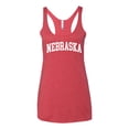 thumbnail image 2 of Wild Bobby State of Nebraska College Style Women Tri-Blend Racerback Tank Top, 2 of 6