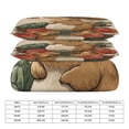 thumbnail image 2 of Juego de funda de edredón con diseño de capibara japonesa y verduras, tamaño king y queen, 3 piezas, 1 funda de edredón y 2 fundas de almohada con cierre de cremallera, 86 x 70 pulgadas, 2 of 8