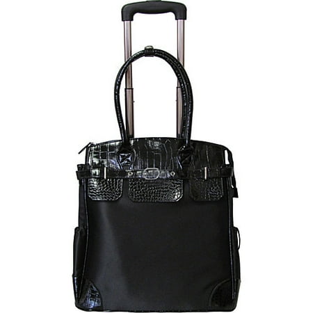 Amerileather Deluxe Skylar Large Women's 15-inch Rolling Laptop Tote