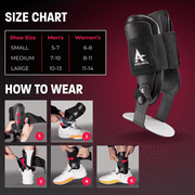 Active Ankle T2 Adjustable Ankle Brace, Black, Medium