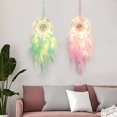 thumbnail image 4 of Atrapasueños de plumas de cristal, árbol de la vida de piedras preciosas de colores, artesanía para colgar en la pared, decoraciones navideñas para el hogar, 4 of 4