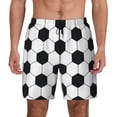 thumbnail image 2 of Goofa Soccer Ball Printed Men's Swim Trunks Board Shorts Quick Dry Mens Swimming Trunks with Compression Liner,Breathable Fit Hawaii Beach Shorts-Small, 2 of 9