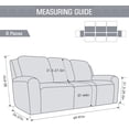 thumbnail image 4 of SUSUZI Recliner Sofa Slipcovers for 3 Seater Couch, Stretch Solid Jacquard Sofa Couch Covers, 4 of 7