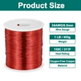 thumbnail image 2 of Uxcell 24 AWG Magnet Wire, 24 Gauge Enameled Copper Wire, 1 lb Magnetic Coil Wire for Transformer, Motor, Electric, 155C(311F), 2 of 5