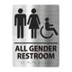 thumbnail image 1 of Letrero de baño, placa de letrero de baño, fácil instalación, letrero de baño de Metal para hombres y mujeres, tiendas, negocios, supermercado, Estilo E, 1 of 9