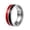 Black Red, variant on Men's Rotating 2 Colors Stainless Steel Ring Personalized Vintage Band Jewelry Blue Red Size 10