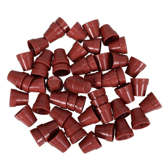 FENGGUIQU 50Pcs Tiny Brown Clay Pots with Drainage for Succulents and Small Indoor Garden Planter