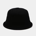 thumbnail image 4 of COCOpeaunt New Crimping Wool Solid Winter Knitted Panama Hat Women Warm Bucket Hats Female Outdoor Basin Hat Sunscreen Sun Caps Present, 4 of 6