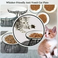 thumbnail image 2 of Elevated Ceramic Cat Bowl with Metal Stand Whisker Friendly Raised Dish for Indoor Hygienic Vomit Prevention Feeding Station, 2 of 4