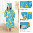 thumbnail image 4 of joogoo Wearable Blanket Hoodie for Cute Ducks Bubbles Flannel Sherpa Pocket 3-14 YR S, 4 of 7