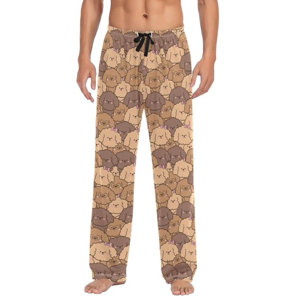 GZHJMY Cute Cartoon Dog Mens Pajama Pants, Comfortable and Soft Men Pajama Bottoms with Pockets and Drawstring, Christmas New Year Birthday Father's Day
