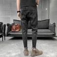thumbnail image 4 of Pantalones vaqueros ajustados para hombre, pantalones rotos y ajustados, pantalones rotos, pantalones ajustados con agujeros, otoño coreano 2024, tallas XS, 4 of 5
