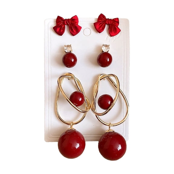 Wdhugt 3 Pairs Of Women Earrings Set With Silver Needle Lightweight Acrylic Material Dangle Earrings Jewelry Gift 6 Piece Earring Set A