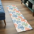 thumbnail image 3 of 2'x6' Rug Runners for Hallways Kitchen, Blue Green Orange Coastal Non Slip Entryway Beside Floor Carpet Runner, Summer Beach Coral Washable Laundry Room Bedroom Throw Rugs Mat for Family Pet, 3 of 8