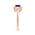 thumbnail image 3 of ANGARA Natural Cushion Blue Sapphire Ring with Diamond Halo in 14K Rose Gold for Women (Size-5mm) | September Birthstone, Birthday, Anniversary, Jewelry Gift for Women | Natural Blue Sapphire Ring, 3 of 10