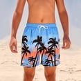 thumbnail image 2 of Xuhomer Summer Swim Trunks for Boys Teens Printed Drawstring Elastic Waist Beach Shorts Vacation Casual Loose Bathing Suit 8-13T, 2 of 8