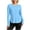 Light Blue, variant on hotojiny Workout Tops for Women Crewneck Long Sleeve Shirts with Curved Hem UPF 50 Sun Shirts for Hiking Running Gym Clothes(White,X-Large)