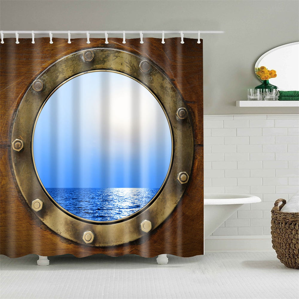 Shower Curtain Nautical Look From Brass Ship Window Clear ...