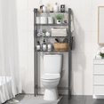 thumbnail image 4 of Bathroom Organizer Over Toilet Storage, 4-Tier Toilet Shelf Bathroom Shelves Over Toilet, Above Toilet Storage Rack Bathroom Space Saver, Gray, 4 of 14