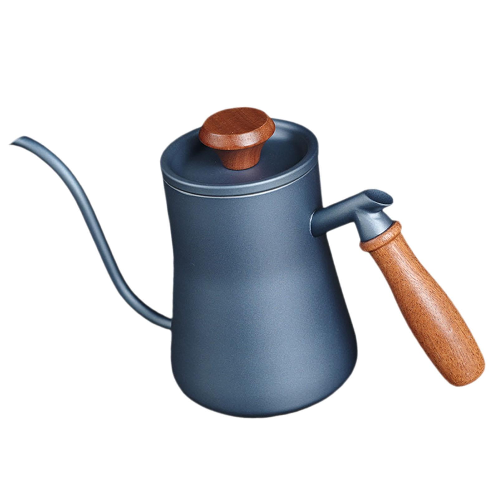 Drip Kettle Wooden Handle Espresso with Long Gooseneck Kettle
