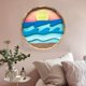 thumbnail image 4 of Novel Wood Wall Hanging Round Panel Hall Hallway Bar Front Door Window Pendants Wedding Halloween Decoration , Soledad Decoraciones colgantes de la pared, 4 of 7